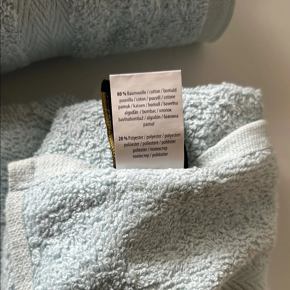 3Plush Blue Terry Cloth Bath Towels